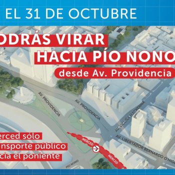 Atención con desvíos de tránsito por inicio de obras de Nueva Alameda Providencia