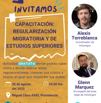Capacitación de Regularización Migratoria y de Estudios Superiores para Personas Migrantes